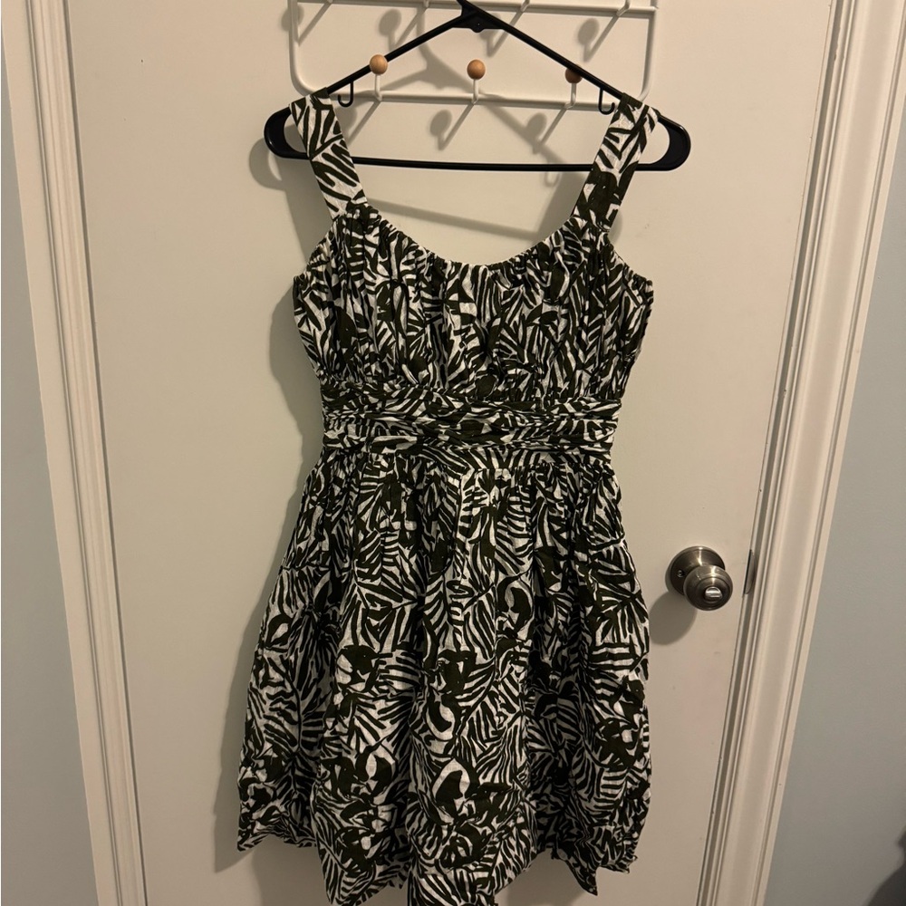 Kate Spade Green and White Patterned Dress